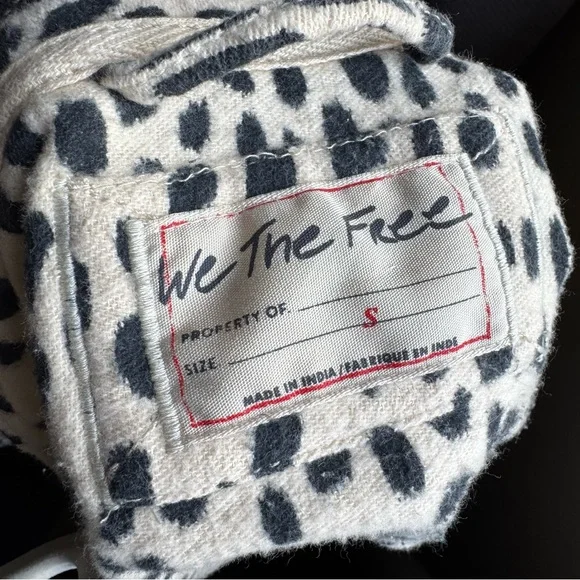 Free People // We The Free Leopard Print Shacket - Black & Cream - Picture 4 of 4